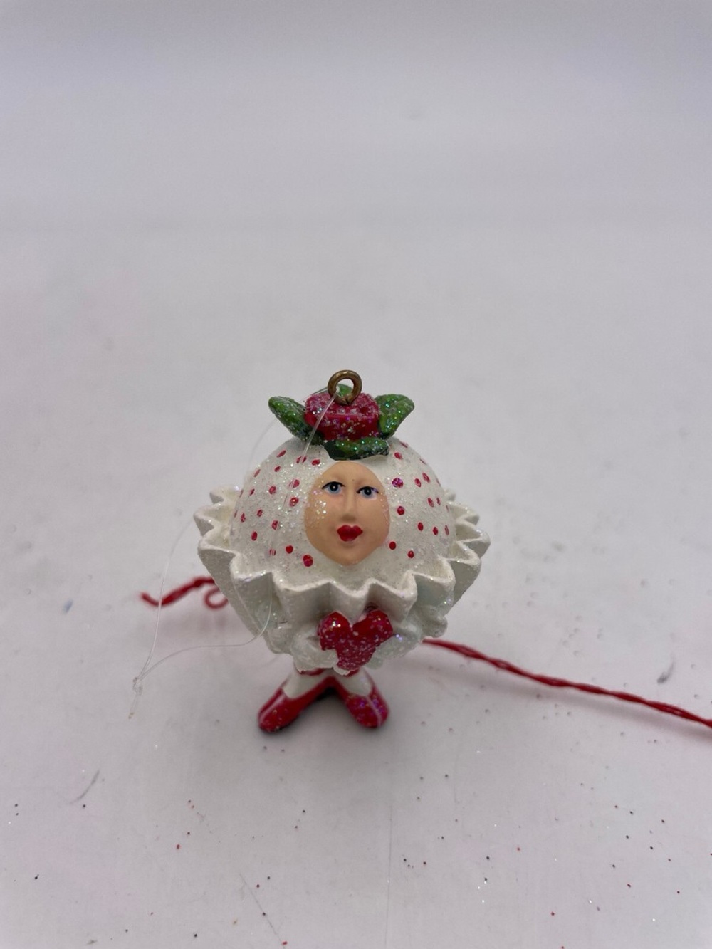 Vintage Department 56 Patience Brewster Krinkle Cupcake Girl Mini Ornament